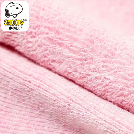 Snoopy (SNOOPY) thickened and velvet warm winter children's socks terry socks winter cartoon mid-high socks for girls and boys 5 pairs SNB-DM08 model thickened M size - recommended for 4-6 years old