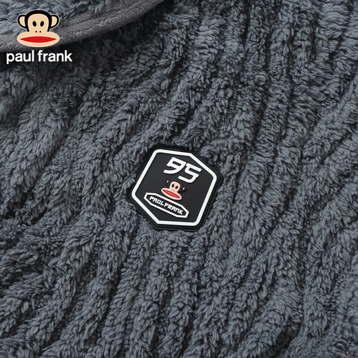 PAUL FRANK Big Mouth Monkey Couple Pajamas Women Winter Plus Velvet Thickened Coral Velvet Simple Casual Wearable Outerwear Home Clothing Suit Men