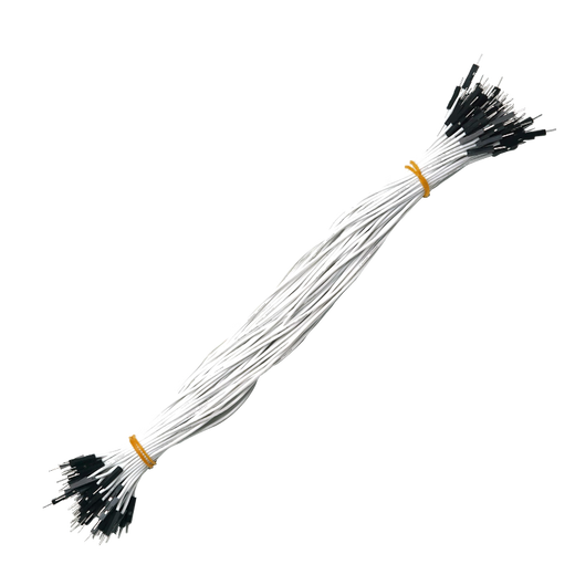 Throwing stones 1P rehearsal DuPont wire 26AWG silicone insulated wire High temperature resistant electronic wire Experimental supplies 100 wires in a bundle 20cm wire length 100 wires/piece White 30cm female to female