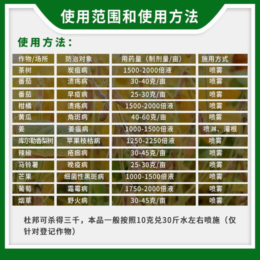 Corteva DuPont can kill 3,000 copper hydroxide anthrax ulcer bacterial angular spot pesticide fungicide 500g