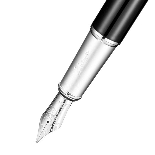 毕加索（pimio）钢笔916钢笔男女士商务办公钢笔成人学生书法练字财务笔生日礼物送礼礼品可刻字定制 【亮黑色铱金笔】0.5mm