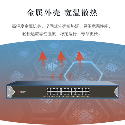HIKVISION monitoring switch 5 ports 8 ports 16 ports 24 ports 100M Gigabit switching machine home office enterprise transmission monitor security equipment network cable splitter 24 ports full Gigabit DS-3E0524-E