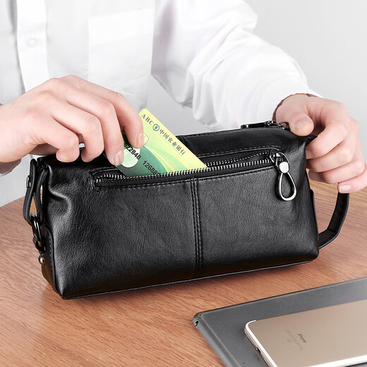 Binli Kangaroo Fashion Handtasche Herren Ledergeschäft große Kapazität Herrenkupplung Kleidung Freier Mode Handgelister Handy Tasche Handtasche Xiangyun geprägt Mark 2099