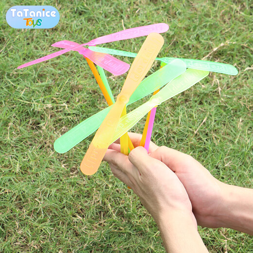 TaTanice Bambus-Libelle, Outdoor-Spielzeug, nostalgische Handschieber, fliegende Fee, Flugzeug, Jungen und Mädchen, Schultagsgeschenke