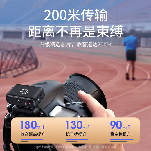 Good Shepherd Wireless Microphone Little Bee Lavalier Mic One to Two Douyin Vlog Shooting Outdoor Live Interview Recording Equipment Mobile Phone SLR Camera Noise Reduction Bluetooth Microphone Two-person Version Wireless Live Lavalier Mic-(Apple/Android Universal)