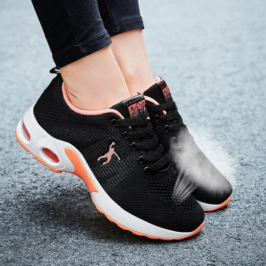 Women's casual shoes, Feiwei breathable dancing shoes, dad shoes, spring new single shoes, thick soles, versatile sports shoes, running student shoes, Tender Orange 37