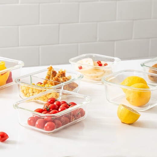 LOCK&LOCK crisper, microwave heated lunch box, frozen three-piece set 520ml*2+640ml LLG983S601