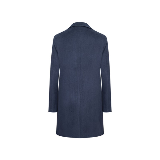 Bonny Woolen Coat Men's Autumn and Winter Warm Wool Cashmere Woolen Coat Men's Business Casual Jacket Gray Blue 175