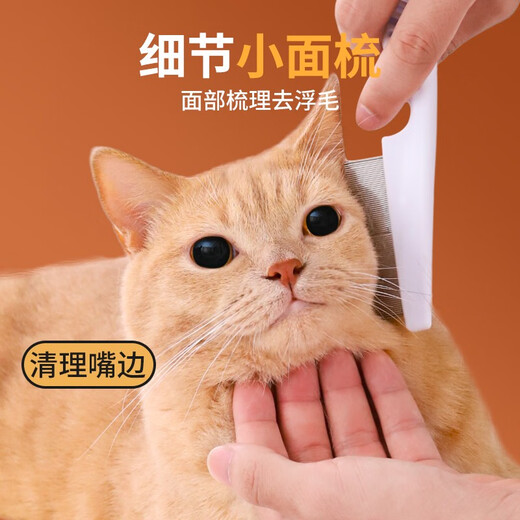 Qioh Cat Comb, Flea Comb, Cat Flea Comb, Dog Comb, Flea Comb, Fine Tooth Comb, Artifact Cat Supplies, Flea Comb, Large + Cat Gloves