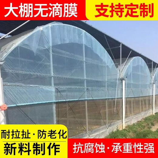 Huazhiran PO crystal film vegetable greenhouse film thickened blue drip-free film agricultural decoration film plastic film transparent plastic cloth national standard PO film 0.07 mm thick 3 meters wide and 50 meters long