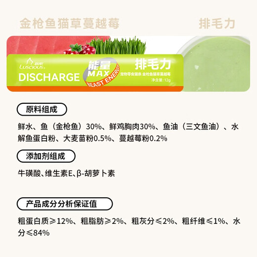 Luce Pet Cat Liquid Cat Snacks Wet Food Cat Bars Nutritional Supplement Pet Food for Adult Cats and Kittens Mixed Flavors (12g*6)