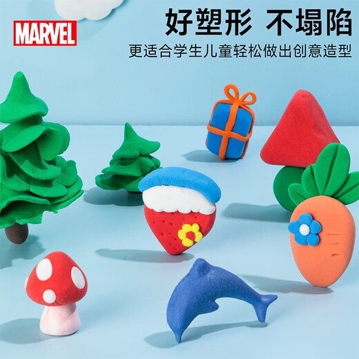 Disney Ultra Light Clay Children's Plastikin Antibakterielles Nicht-Stick-Hand-Ton 24 farbiger Kastenfarbe Schlamm Kindergärtner Kinderspielzeug Spider-Man