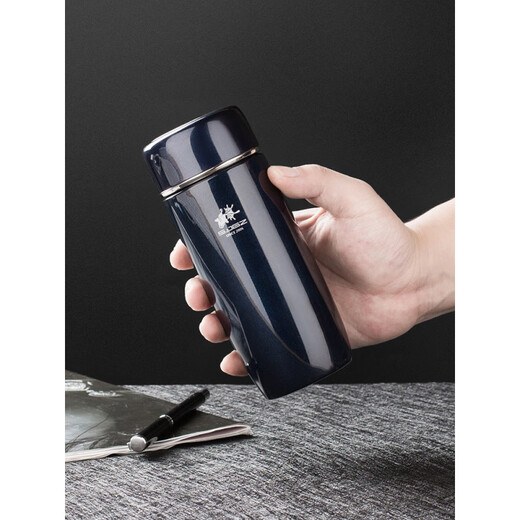 Auf den ganzen Weg Yafu Yatai Thermos Cup für Männer und Frauen große Kapazität Kinderwasserbecher 304 Edelstahl tragbarer Student Süßes Licht Luxus Gold Gold 2694/350 ml+ Tasse Pinsel
