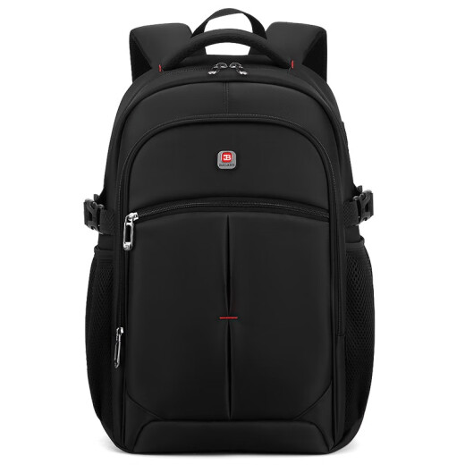 BALANG Backpack Men's Backpack Large Capacity Casual Business Travel 15.6-inch Laptop Bag Junior High School High School College Student Bag Black Standard Code