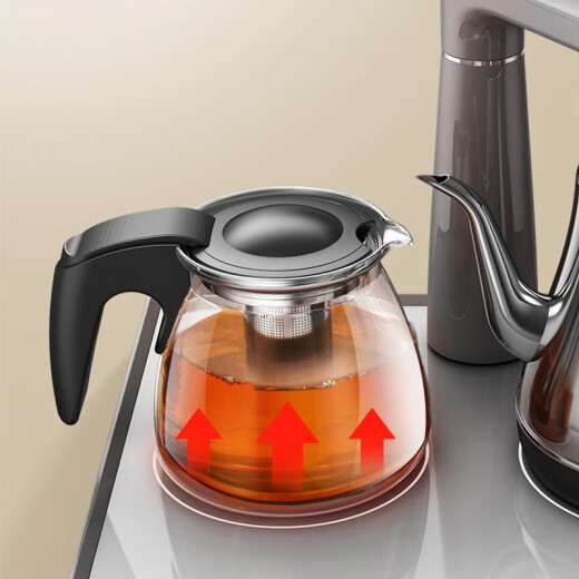 Tea bar machine glass kettle insulated kettle thickened heat-resistant and high-temperature resistant stainless steel liner filter adapted to Watson Meiling's Rongsheng tea bar machine glass insulated kettle black