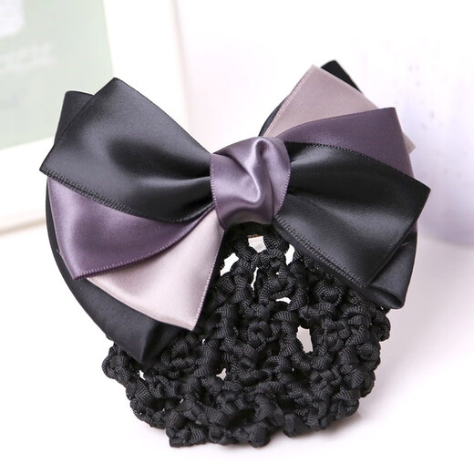 Gardenia blossoms, head flower net bag, professional hairpin hair net, nurse hospital stewardess hotel property hotel bank work bun hair three-knot gradient blue thick net