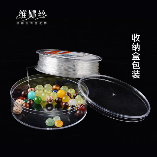 Veena Silk Bracelet Transparent Elastic Thread Crystal Bracelet Rubber Band Threaded Beads Thread Rope Wenwan Bracelet Thread Buddha Beads Bracelet Thread Transparent White 1.0 U Round Crystal Thread