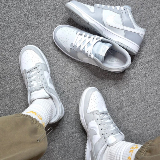 Nike (Nike) zapatos casuales zapatos para hombres 2025 Summer Nuevos zapatos deportivos Dunk Low Low Top Shoes HF5441-100 DD1391-103 Blanco/Mist Grey 40