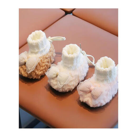 Miduer baby foot protection shoes, winter toddler shoes, infant cotton shoes, non-falling velvet thickened warm shoes, princess shoes, autumn and winter pink (rumeng plus velvet foot protection) 11 S, inner length 10.5cm, recommended for 0-6 months