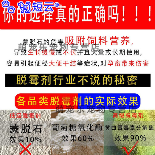 Duanyun Veterinary Mildew Remover for Sows, Cows and Sheep, Pregnant Livestock, Chickens, Ducks, Goose and Pigeons can be mixed with water and feed additives. 7 bags of mold remover and 10 bags of real hair.