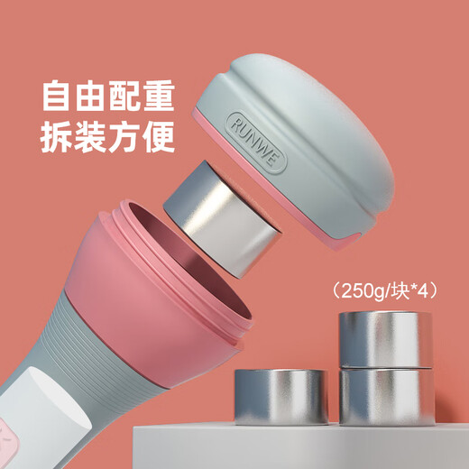 Diwei Dumbbell Women's Adjustable Small Dumbbell Men's Fitness Household Pure Steel Arm Muscle Training Weight Loss Exercise Equipment Adjustable Blue Pair (2-3-4kg) 4KG Collect and Follow for Gifts