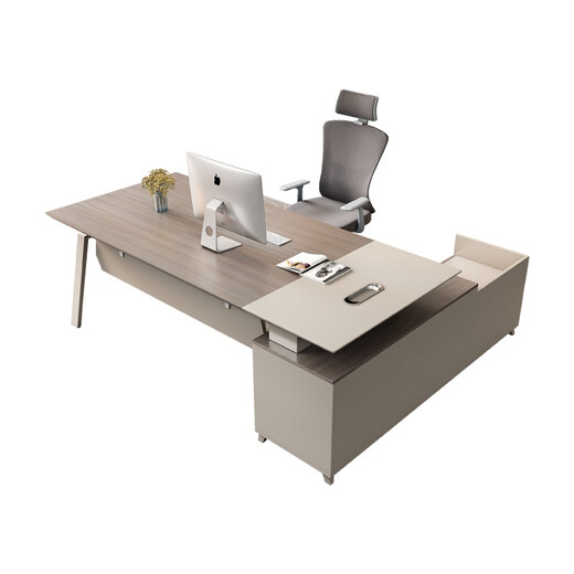 Wellsijia Desk Manager Desk Single Supervisor Desk Simple Modern Desk Office Fashionable Boss Desk and Chair Combination 1.8 Meter Boss Desk Free Delivery
