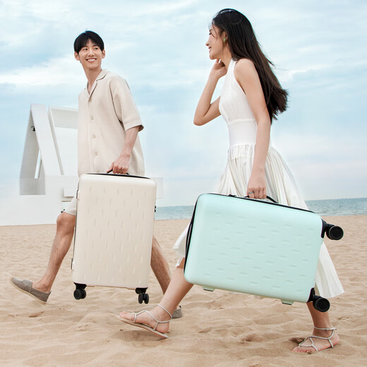 95% new Mijia Xiaomi suitcase 24-inch trolley case large-capacity suitcase universal wheel password box men's and women's leather suitcase green