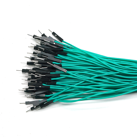 Throwing stones 1P rehearsal DuPont wire 26AWG silicone insulated wire High temperature resistant electronic wire Experimental supplies 100 wires in a bundle 20cm wire length 100 wires/item Green 30cm male to female