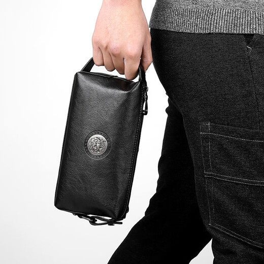 Binli Kangaroo Fashion Handtasche Herren Ledergeschäft große Kapazität Herrenkupplung Kleidung Freier Mode Handgelister Handy Tasche Handtasche Xiangyun geprägt Mark 2099