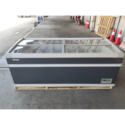 AUCMA (AUCMA) commercial freezer island cabinet horizontal display cabinet large capacity quick freezer 1.8/2.0 meters glass door Supermarket combination refrigerator ice cream ice cream refrigerator 690L straight cabinet push and pull up and down 2000*825*845