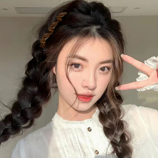 Xiang Wan Hair Clips 2 Pack Braided Hair Clips Female Princess Head Side Bangs Clip Short Hair Tie Hair Management Artifact Headwear Hair Clip