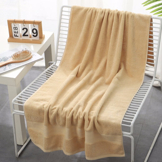 Mufan pure cotton bath towel for men and women, thickened and absorbent adult bath towel, soft hotel large bath towel 70135cm