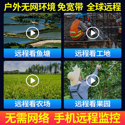 索瑞特无需网络wifi高清连手机远程摄像头室外防水监控器家用360度无死角带夜视全景球机户外4g无线语音 无需网络停电续航款（带十年无限流量+跟踪+对讲） 30天全天循环录像内存卡
