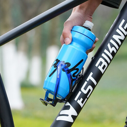 WestBiking bicycle water bottle holder adjustable high-strength toughness PC plastic water cup holder adjustable lightweight water bottle holder gradient black and blue