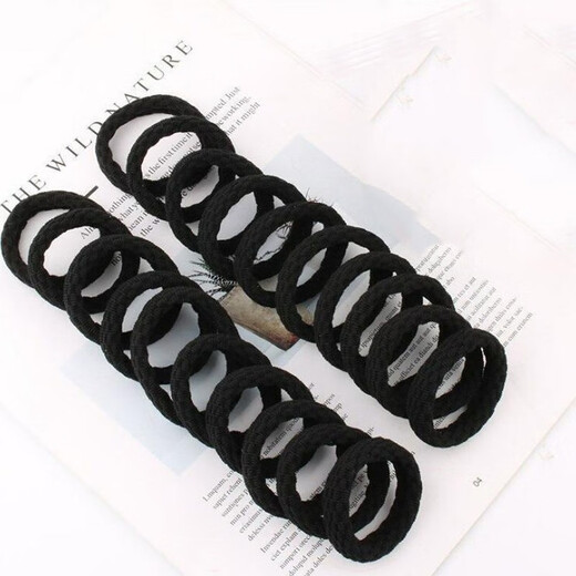 Jiuweiya Hair Band High Elasticity and Durable Rubber Band for Adults and Children Seamless Hair Band Women's Leather Cover Headband Thick Hair Rope FQ04# Mixed 10-piece Set