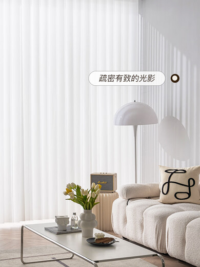 Customized electric dream curtain motor curtain gauze curtain vertical blinds 2024 new living room blinds vertical curtain balcony white plain style price per square meter