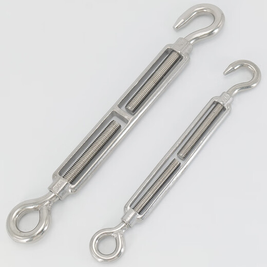 Hasdick Beijing warehouse delivery HKQS-72 304 stainless steel turnbuckle screw open body turnbuckle bolt wire rope tightener tightener tensioner M8 OC type load-bearing 200 kg