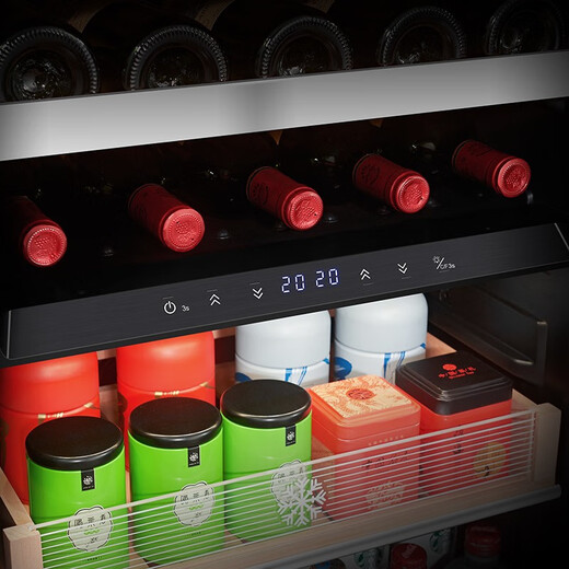 PULADI frequency conversion first-level energy-efficiency ice bar home living room refrigerator office refrigerator tea cabinet red wine cabinet constant temperature fresh cabinet frost-free ultra-thin vertical dual-temperature beverage cabinet embedded BM82DT dual-temperature ice bar model 1.775 high frequency conversion first-level