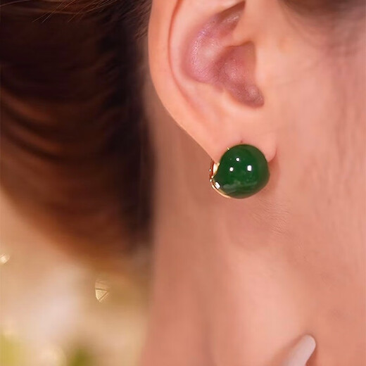 Core luxury Acacia bean earrings, a pair of earrings for women, fashionable and simple ball earrings, practical Valentine's Day gift for girlfriend, red