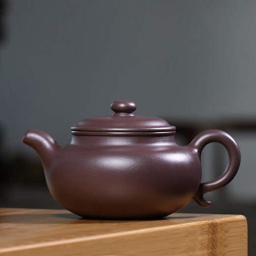Hidden Pot World Yixing Purple Clay Pot Purely Handmade Teapot Single Pot Purple Clay Tea Set Deep Well Purple Clay Antique Pot