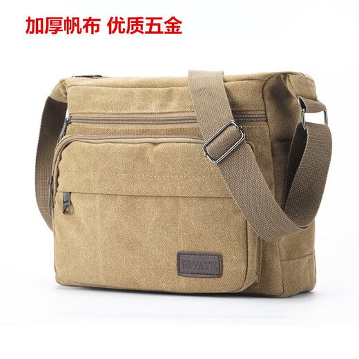 Nuzheng New Portable Labor Protection Plumber Multifunctional Decorator Canvas Thickened Tool Bag Dirty Resistant Electrician Bag Extra Large Thickened Canvas Khaki