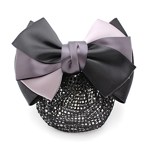 Gardenia blossoms, head flower net bag, professional hairpin hair net, nurse hospital stewardess hotel property hotel bank work bun hair three-knot gradient blue thick net