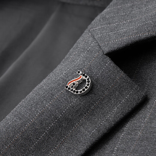 Fat man suit suit for men plus size men's fat man suit plus fat plus size groom wedding dress pinstripe business suit gray 3XL (180-200Jin Jin equals 0.5 kg)