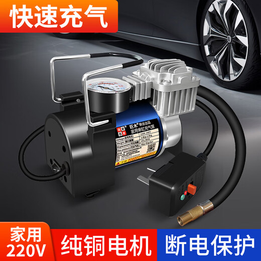 Jumu 220V household air pump car tire pump electric bicycle motorcycle basketball pump 220V household air pump + handbag + 3m extension tube