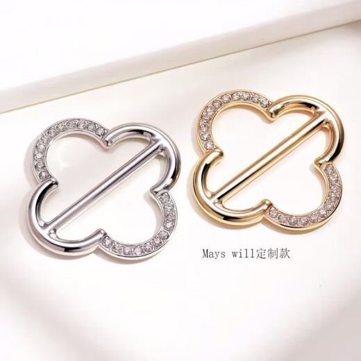 Mays Will silk scarf buckle T-shirt corner knotted buckle multi-functional scarf clip versatile women's clothing decorative accessories hoop ring buckle suitable for thin ribbon scarves