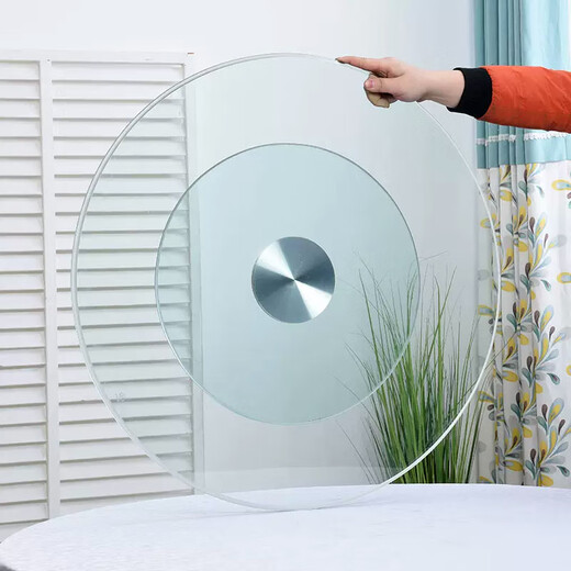 Zhuobo dining table turntable tempered glass turntable desktop round table dining table round table hotel round table turntable BZP1-88cm