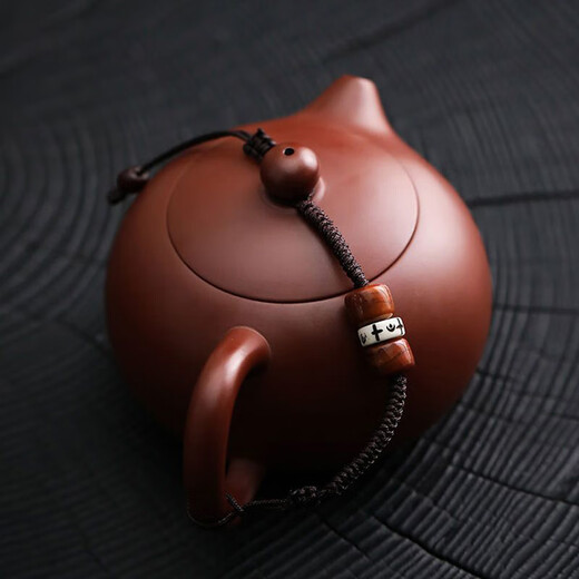 Porcelain Charm Teapot Lid Lanyard Purple Clay Teapot Lid Anti-fall Protection Rope High-end Braided Teapot Rope to Tie the Lid with a Rope to Tie the Pot Handle Brown Tibetan Cross Scripture Xishi Rope
