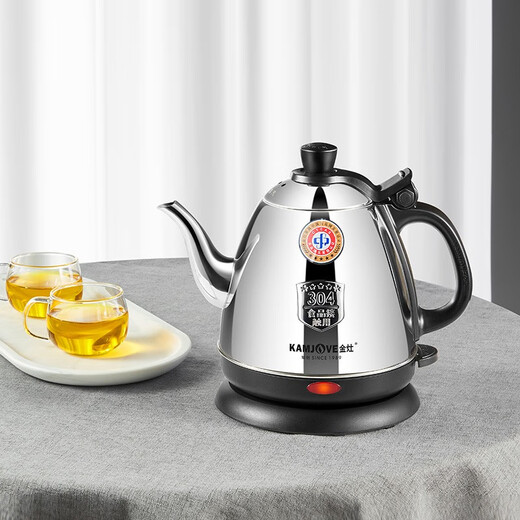 KAMJOVE electric kettle for boiling water, fully automatic power-off, all-steel body tea set, 304 stainless steel electric tea kettle for boiling water and drinking hot water, household mini tea table kettle E-400 0.8L