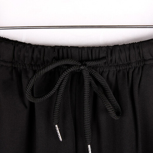莎妮朵罗套装夏装新品显瘦款短袖T恤女裤子休闲运动服两件套15911 黑色 XL 建议100-120斤穿着