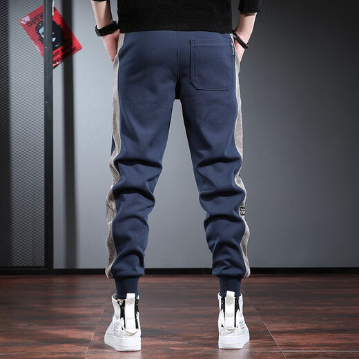 Cotton casual pants for men spring and autumn men's loose large size handsome harem pants men's pants men's versatile leggings men's 976 blue XL size (145Jin Jin is equal to 0.5kg -155Jin Jin is equal to 0.5kg) Cotton casual pants for men spring and autumn men's loose large size handsome harem pants men's pants men's versatile leggings men's 976 blue XL size (145Jin Jin is equal to 0.5kg -155Jin Jin is equal to 0.5kg)